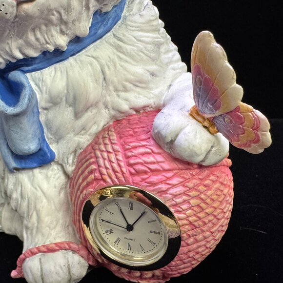 Purr-fect Time Cat & Ball of Yarn Quartz Clock by Maggie Murphy limited ed. 1498 - Picture 6 of 11